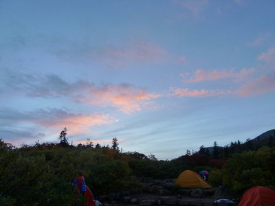 高谷池の夕暮れ