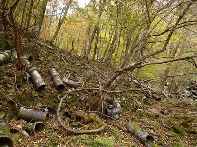 三俣の乾留工場跡