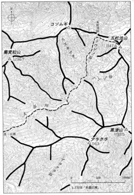 五蛇池山へのルート