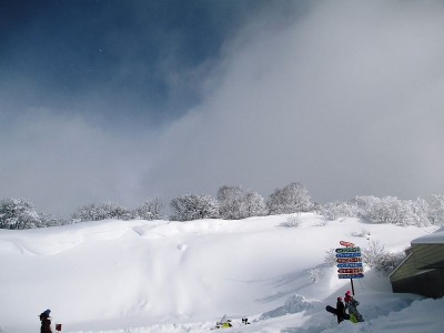●雪も収まるのかな、青空が覗く