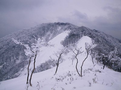 厳冬期の綿向山