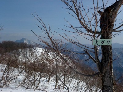 大ダワにて－山名プレートがないと山頂がわからない