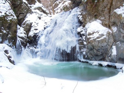 サスケ滝上の釜を持った５ｍ