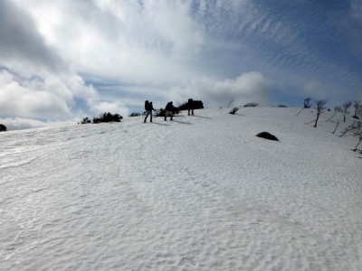 P1000447.JPG (163.31 KiB) 閲覧された回数 9292 回 イハイガ岳から綿向山への雪の稜線を行く