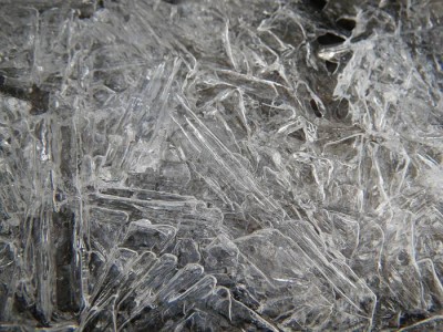 鳥居戸川上流・氷のアート