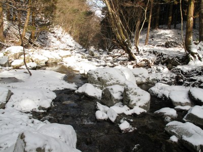 布引滝上の流れ