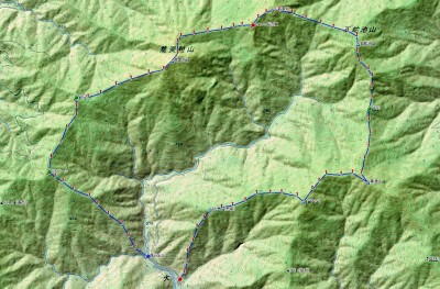 蕎麦粒山－五蛇池山－黒津山－アラクラ