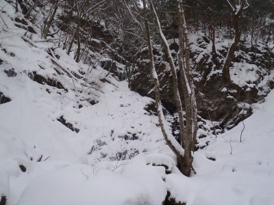 左俣最下段の「すだれ滝」