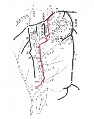 一ノ谷(本谷)地図.jpg (199.93 KiB) 閲覧された回数 4513 回 本谷の概念図