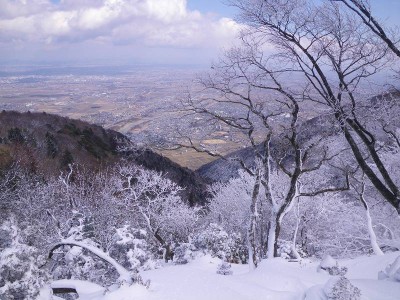 桜井峠から下界を望む
