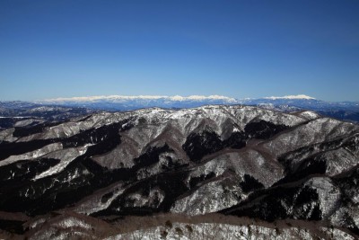 北アルプス連山の眺望（剱岳～穂高岳）