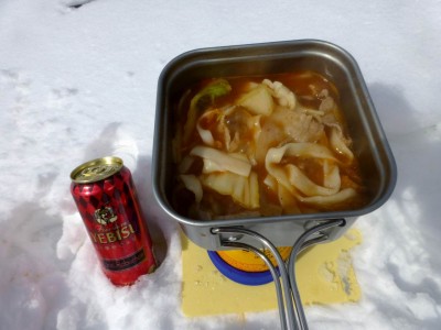 鷲鍋ではありません！（きしめんキムチ鍋）