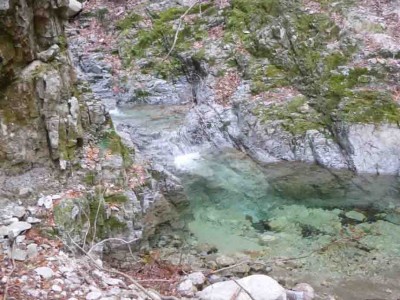 P1020585_1.jpg (74.07 KiB) 閲覧された回数 4416 回 最初の滝壺 左側をへつろうとしてドボンした