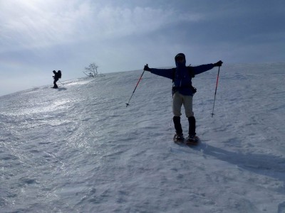 野伏ヶ岳の北面のクラスト状態
