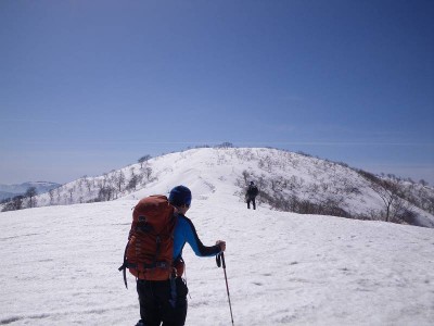 まもなく金糞岳山頂