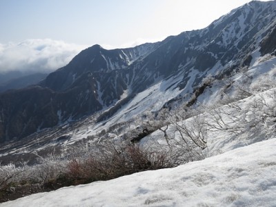 行者谷を見下ろす