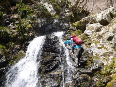 不動滝手前の８ｍ滝