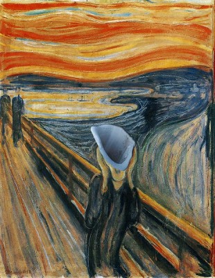 ムンクと百四丈滝のコラボ！オセロ美術館も仰天やあ～