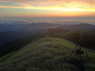 この日はここで朝陽撮影