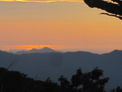 夕映えの大阪湾