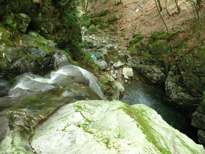 １０ｍ滝の滝口