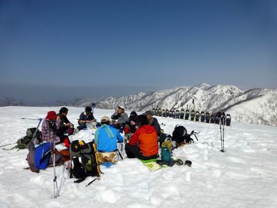 積雪期の三国岳山頂（2013/3/9）