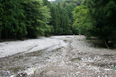 静かな茶屋川 2008年8月