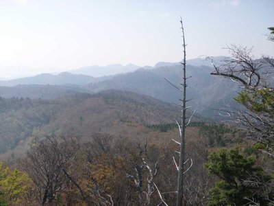 これから歩く予定の稜線