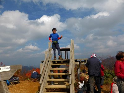 浄法寺山の山頂にて