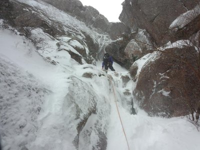 １ルンゼ左又３Ｐ目