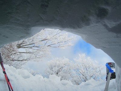 雪洞から～、<br />って、風景全然見えないじゃん！
