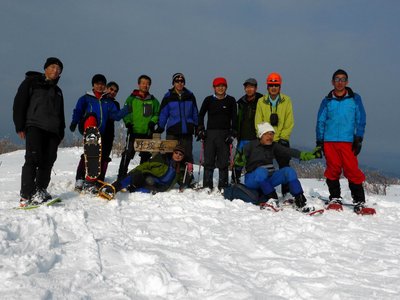 野坂岳山頂での記念撮影