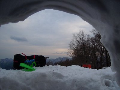 雪洞からの風景