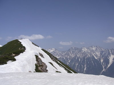 穂高連峰も一望