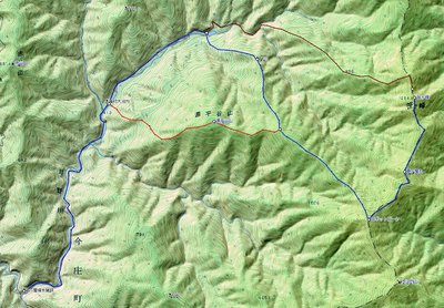 笹ヶ峰の想像ルート図