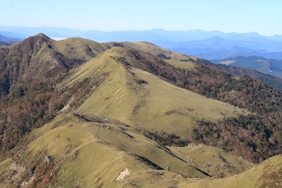 三嶺山頂から西を望む.jpg (556.56 KiB) 閲覧された回数 5816 回 三嶺から西を望むと石鎚までみえた