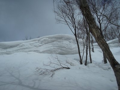 雪庇の壁