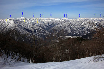 高丸から部子山までのスカイライン