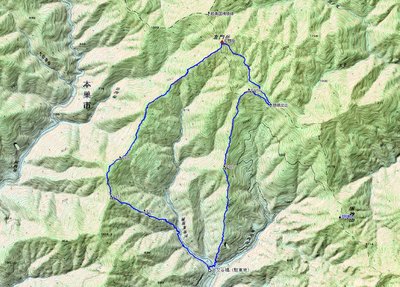 GPS軌跡図（左門岳）