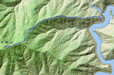 GPS軌跡図（天狗山）