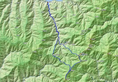 GPS軌跡図（三国岳・左千方）