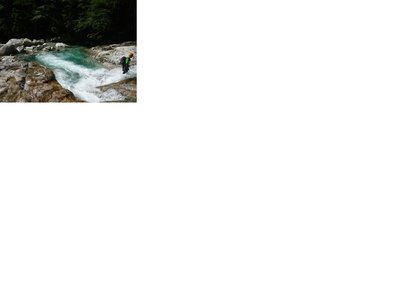 おおっ、よく見ると下流に流れていくカッパが。シュークリームさんが自分から流されているだけでした。