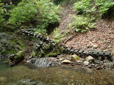 左岸へ渡る橋も子の通り。何度流されたのか・・・