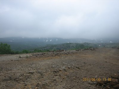 望岳台から十勝岳を望む