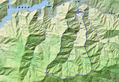 2012/12/23の山行GPS軌跡図