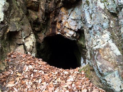 IMG_7215.JPG (303.66 KiB) 閲覧された回数 9775 回 坑口と思われる穴には水が溜まっていた