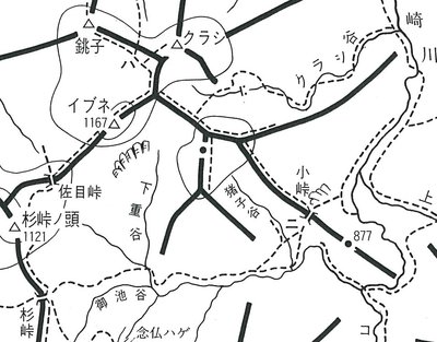 高昌鉱山跡付近の地図