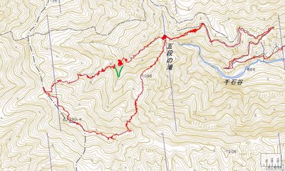 緑の線はＧＰＳが電波を捕捉しなかった部分です。