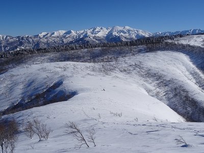 頂上から白山を望む