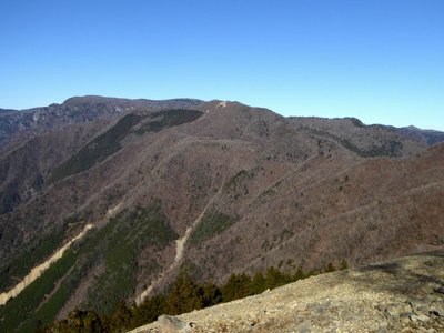 ランチ場からの眺望－大台ヶ原が寝釈迦に見えますね